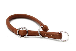 Halsband rundgenäht cognac